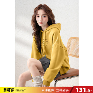 连帽卫衣女设计感加绒卫衣学院风初高中生女 爆款 唐狮春季 新款