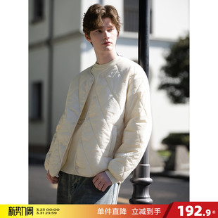 唐狮冬款 潮御寒保暖 轻薄无领棉服男百搭舒适棉衣外套男士