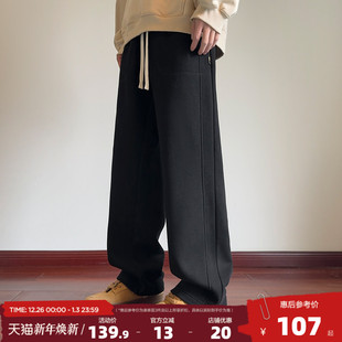 子男潮牌宽松侧边阔腿直筒运动休闲裤 高街裤 男生 美式 唐狮25秋冬季