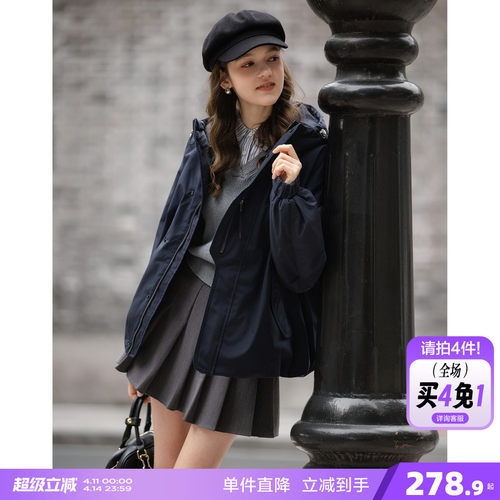 唐狮2026秋冬连帽棉衣外套女上衣高级感棉服小个子时尚厚外套潮
