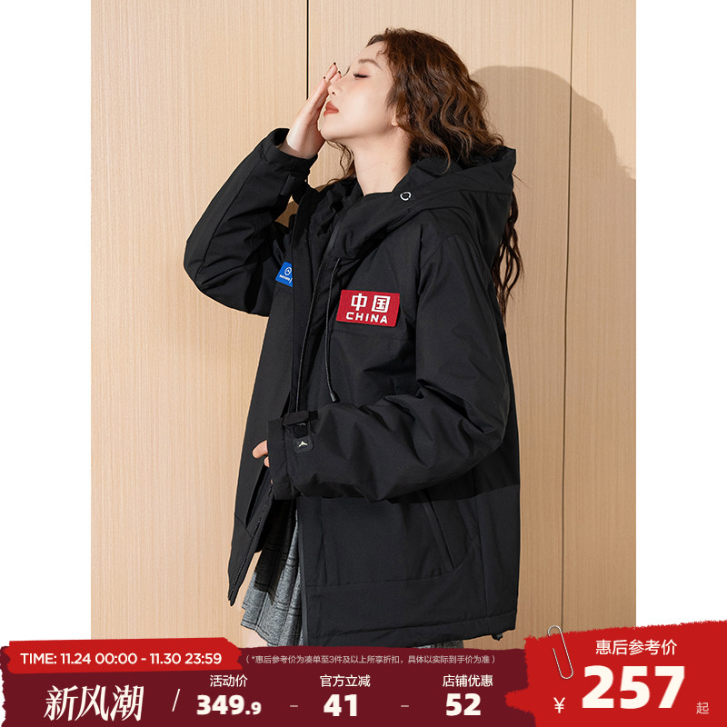 唐狮2025年秋冬新款棉衣女连帽加厚设计感上衣潮流时尚韩系穿搭yc