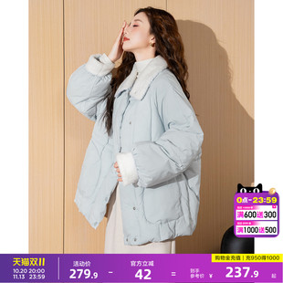 唐狮冬季新款棉衣女外套短款小棉袄奶fufu小个子仿羊羔绒棉服