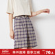 休闲短裤 女韩版 显瘦格子裤 唐狮夏装 宽松阔腿短裤 显瘦高腰百搭学院