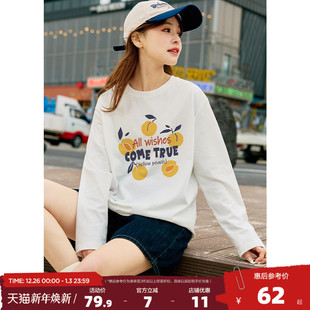 T恤水果圈休闲百搭时尚 女长袖 日常打底上衣G 新款 唐狮2025夏季