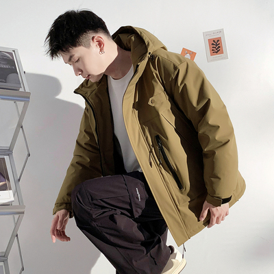 唐狮2025冬季新款棉衣男士连帽冲锋少年保暖外套上衣夹棉棉袄潮牌