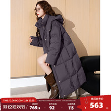 唐狮新款女羽绒服2025冬长款设计感外套连帽休闲保暖韩版面包服cq
