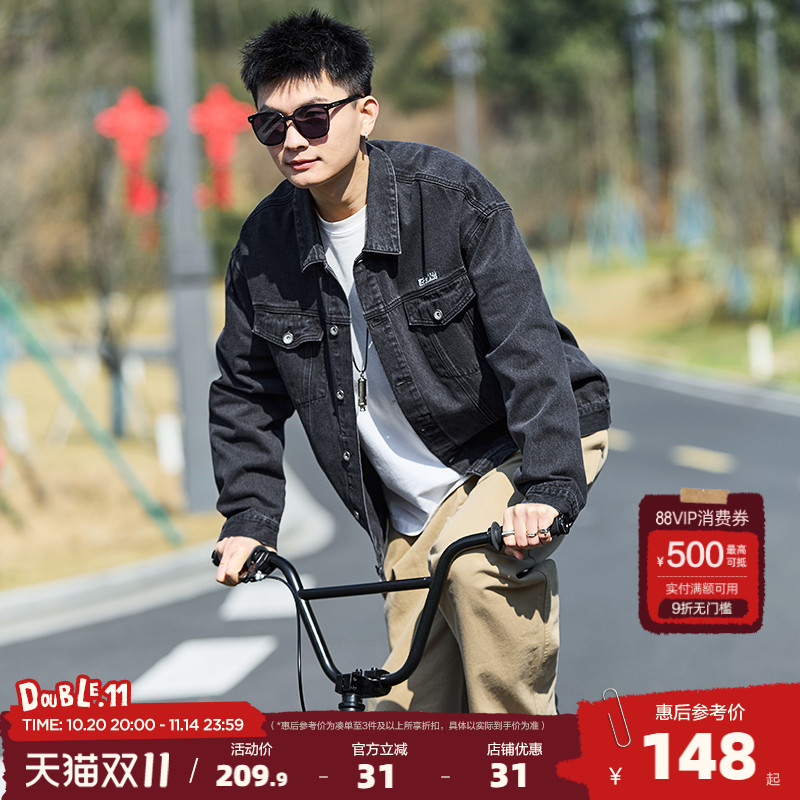 休闲时尚牛仔外套唐狮春季