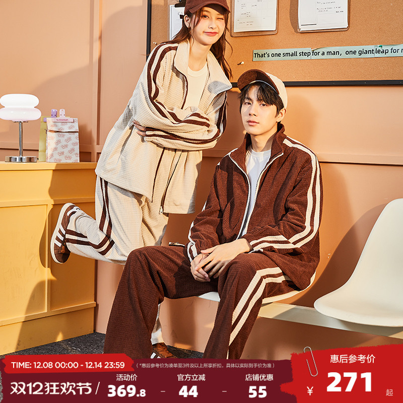 情侣休闲运动套装唐狮冬季