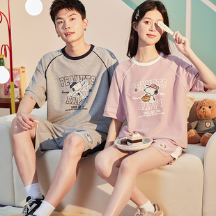 唐狮巨好看的夏装一整套2025新款时尚情侣装宽松休闲运动套装男女