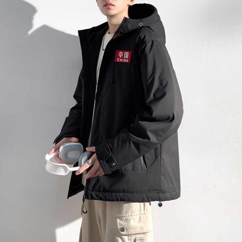 唐狮冬季新款棉衣男装短款连帽工装棉服学生加厚上衣棉袄外套yc