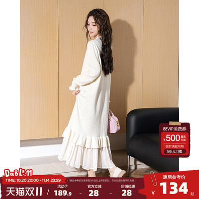 唐狮冬季连衣裙女2025秋冬新款冬天内搭打底裙中长款针织毛衣裙X2