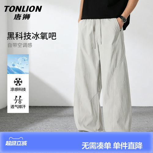 唐狮夏季男速干凉感宽松工装裤