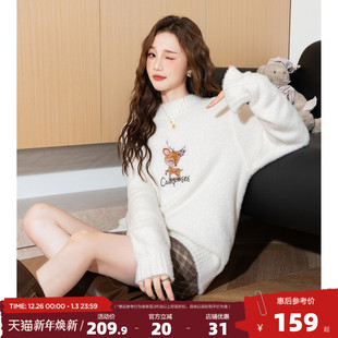 半高领套头毛衣女甜美可爱气质毛线衫 唐狮2025毛衣女秋冬季 新款