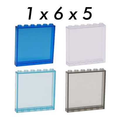 积木配件 3754 35286 59349 59350 1x6x5墙壁板 黑白 浅灰 红 蓝