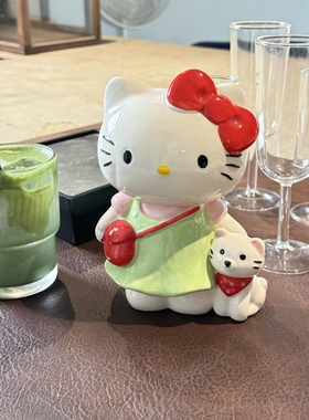 hellokitty可爱摆件陶瓷高颜值少女心家居饰品送闺蜜生日礼物创意