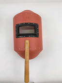 手持式 氩弧焊帽 焊接防护面罩优质红钢纸 头戴式 上海宝瑚牌电焊帽