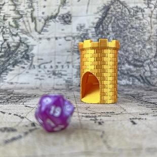 骰子塔3D打印龙与地下城克苏鲁的呼唤跑团筛子塔色子塔DND