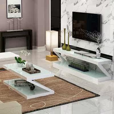 白色经济型电视柜茶几组合1m1.4米客厅圆角1.7m简约黑白色2米1.22|ruв категории жилой мебели, кабинет, телевизионный шкаф - от Buy2taobao.com для оказания профессиональной услуги покупки агента Taobao