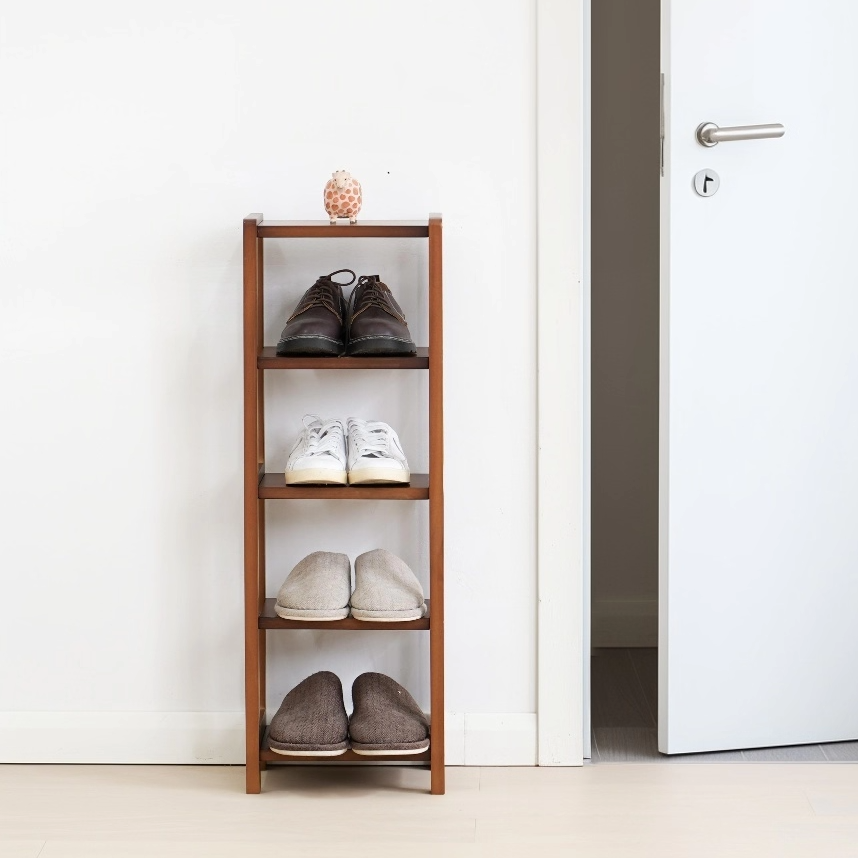 超薄轻巧实木鞋架小户型落地鞋子摆放架多层不占空间立式极窄鞋架