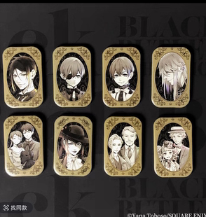 正版黑执事十周年场贩原画展肖像方吧唧肋骨拍立得明信片G30吧唧