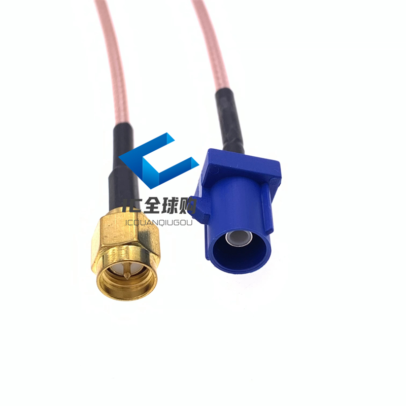 FAKRA-SMA-JJ FAKRA-C型延长线 FAKRA转SMA射频连接线 汽车信号线