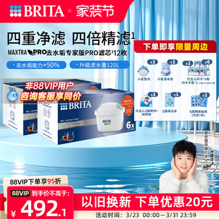 BRITA碧然德过滤净水器家用厨房滤水壶去水垢专家版 PRO滤芯