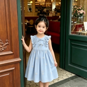 女童公主裙2026夏日穿搭仙女裙小女孩穿的连衣裙洋气棉质背心裙