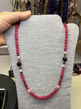 天然石玛瑙项链女款轻奢小众设计感锁骨链颈链饰品送闺蜜