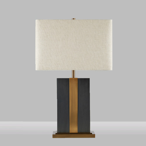 美式乡村黑色方形样板间台灯