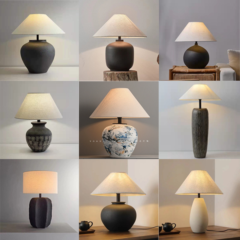 美式简约现代创意装饰陶瓷台灯
