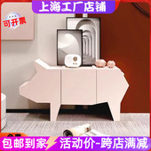 新品 门厅柜现代简约餐边柜异形储物柜定制 创意艺术烤漆玄关柜个性