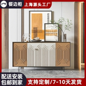 包邮 意式 轻奢烤漆餐边柜实木双门玄关柜大师设计现代简约储物碗柜