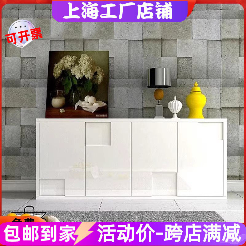 北欧钢琴烤漆餐边柜现代简约入户玄关鞋柜装饰柜多功能储物柜整装