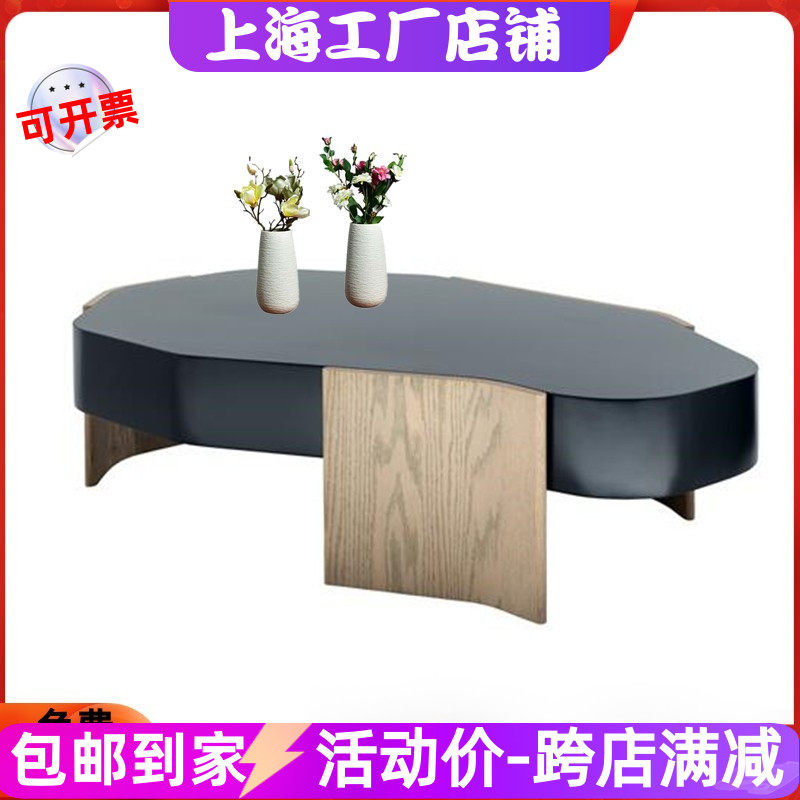 黑色创意钢琴烤漆茶几长方形客厅茶桌现代简约网红小户型茶几整装