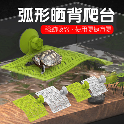 龟缸弧形深水吸盘晒背台