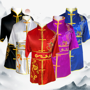 武术服装刺绣龙男女长袖短袖练功服武术表演服成人儿童南拳比赛服