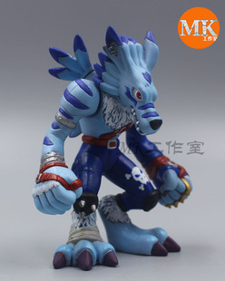 GK 手办模型 数码暴龙 拼装 SDQ版 可动兽人加鲁鲁 白模 送木地台