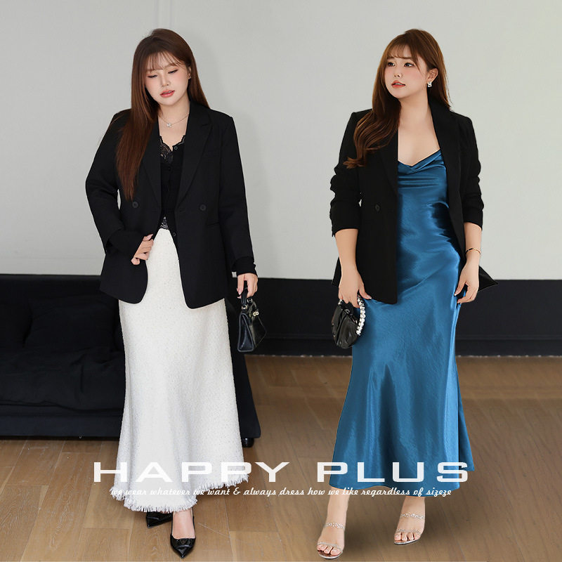 happyhut加肥加大码女装200斤胖mm优雅收腰西服西装法式修身外套