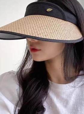 草编空顶帽男女夏季韩版大檐防晒