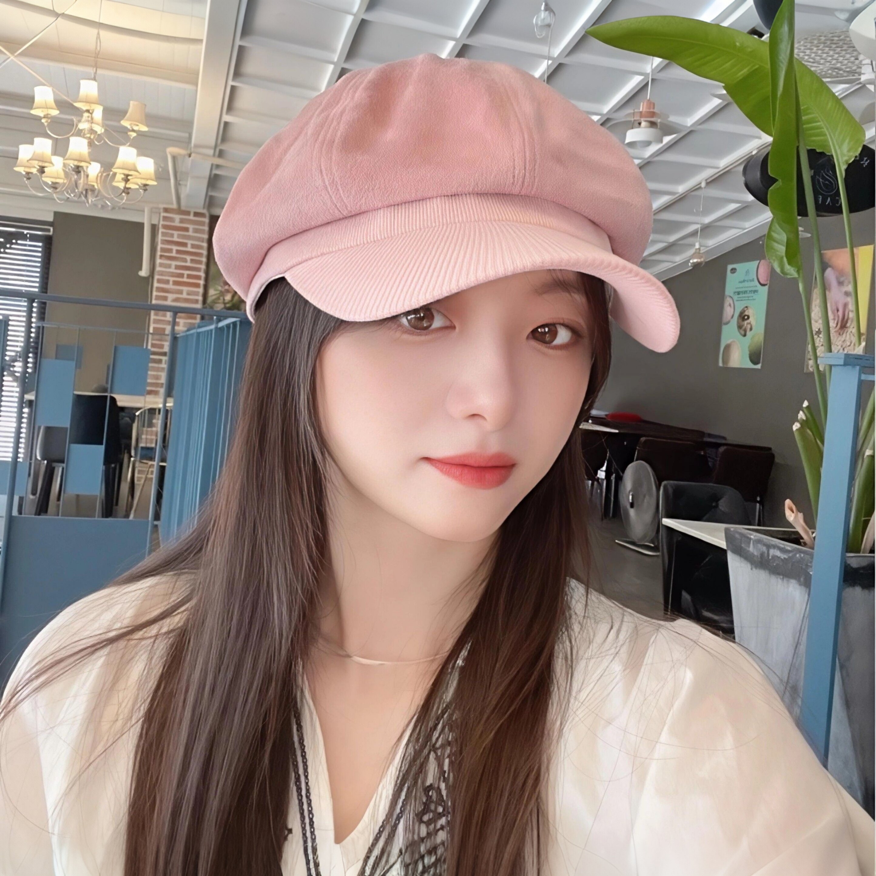 净版好看女款百搭八角帽韩国进口