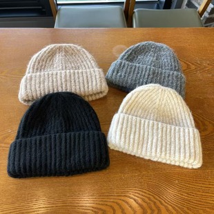 韩国秋冬保暖针织帽净版护耳帽百搭防冻女款毛线帽粗线舒适代购帽