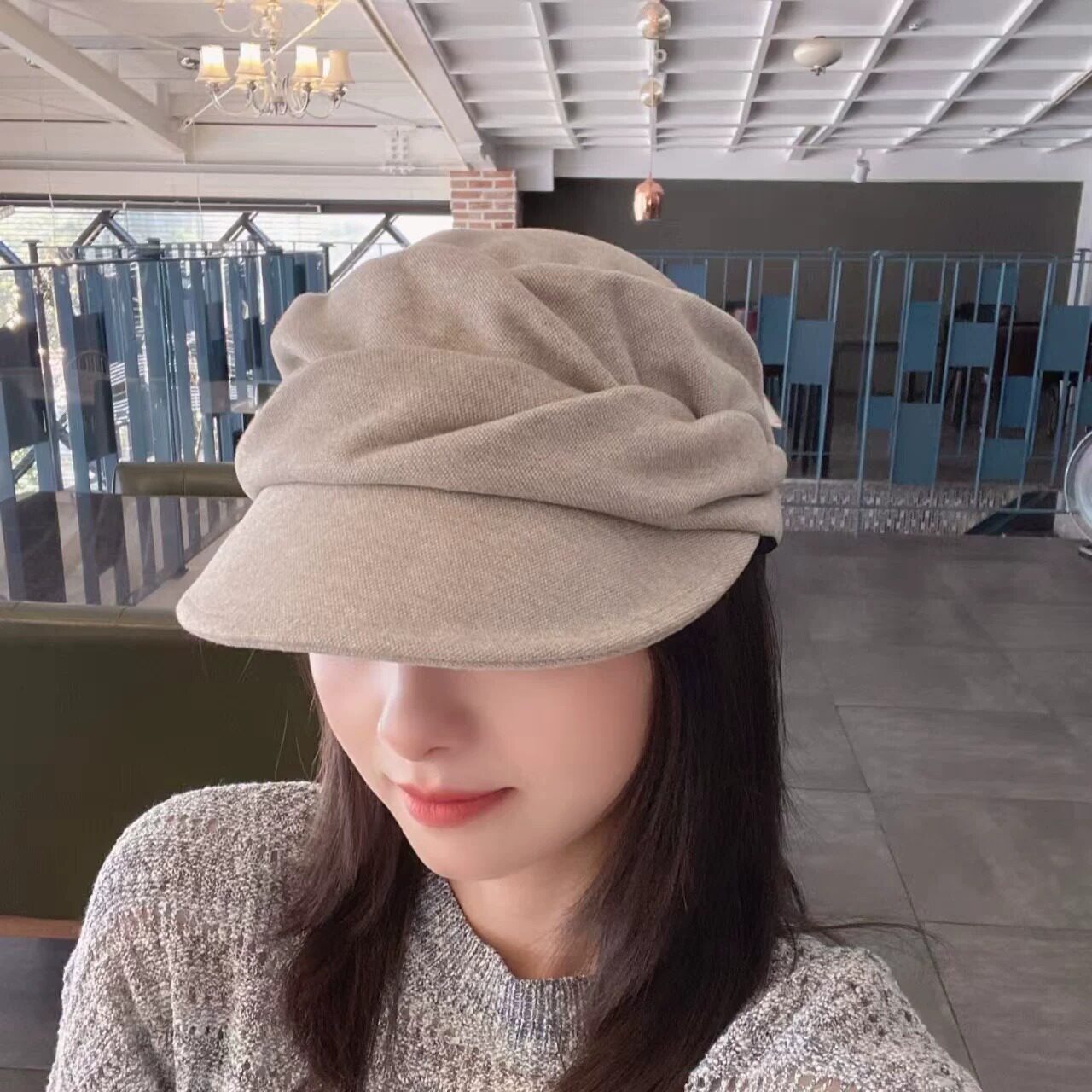 26秋冬文艺软檐百褶边鸭舌帽女