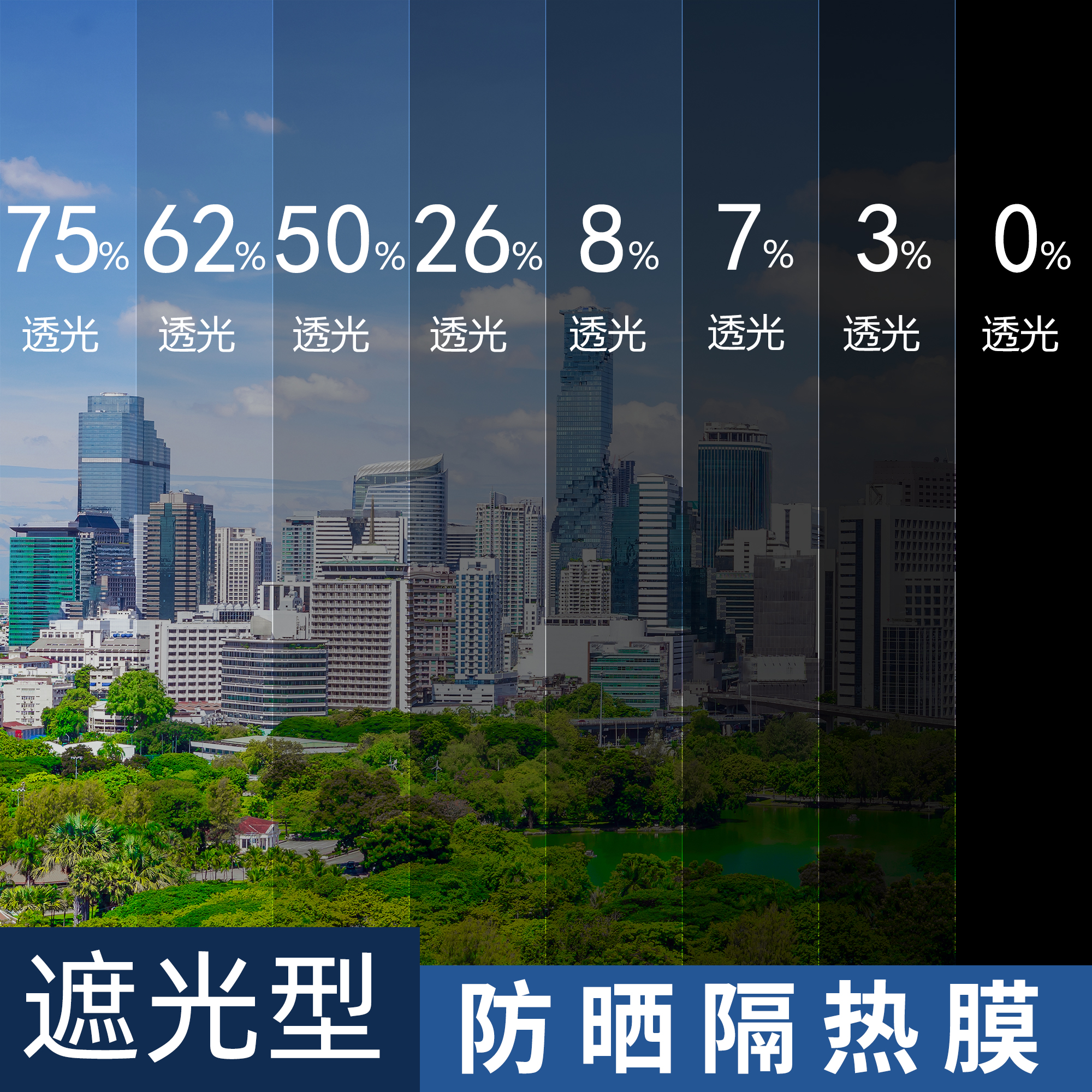 【家居隔热】灰黑膜防紫外线强