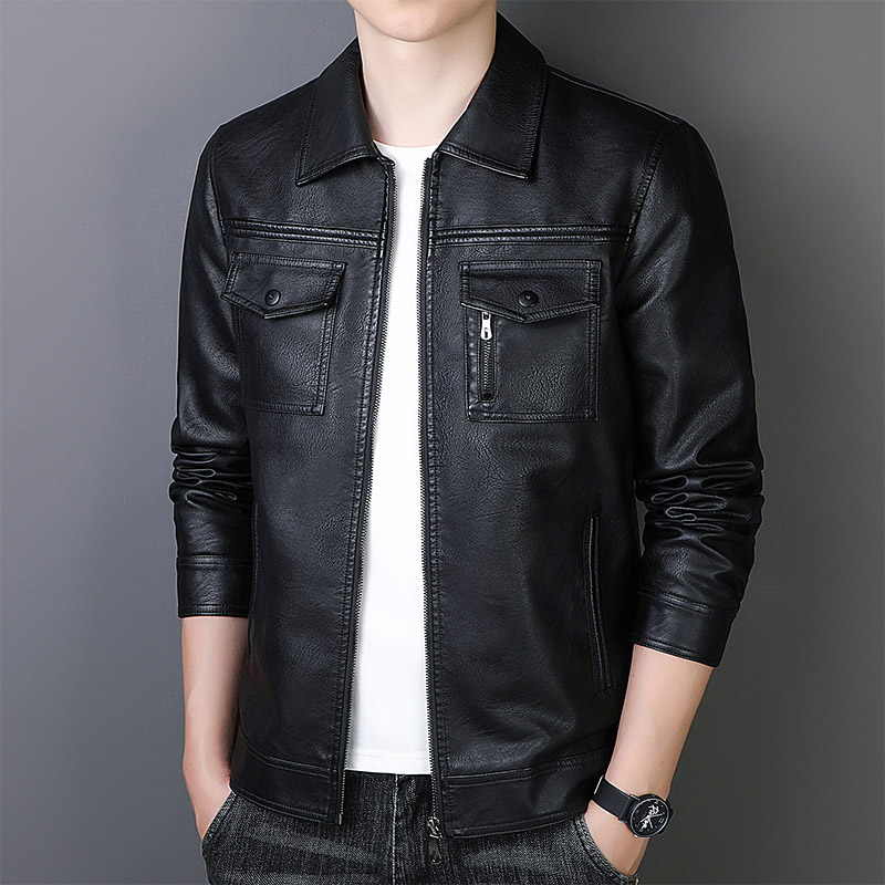 2025年秋冬季皮衣外套新款商务修身休闲男士夹克6717P85，男装夹克，星座210A（原D326A）