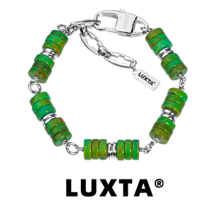 LUXTA原创 绿松石手链嘻哈男高级感 设计感矿石手饰潮女同款品质