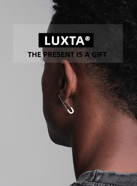 LUXTA纯银回形针耳环嘻哈潮