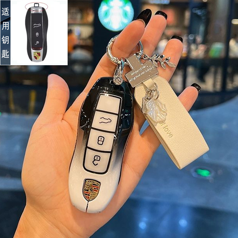 适用保时捷卡宴钥匙套Taycan
