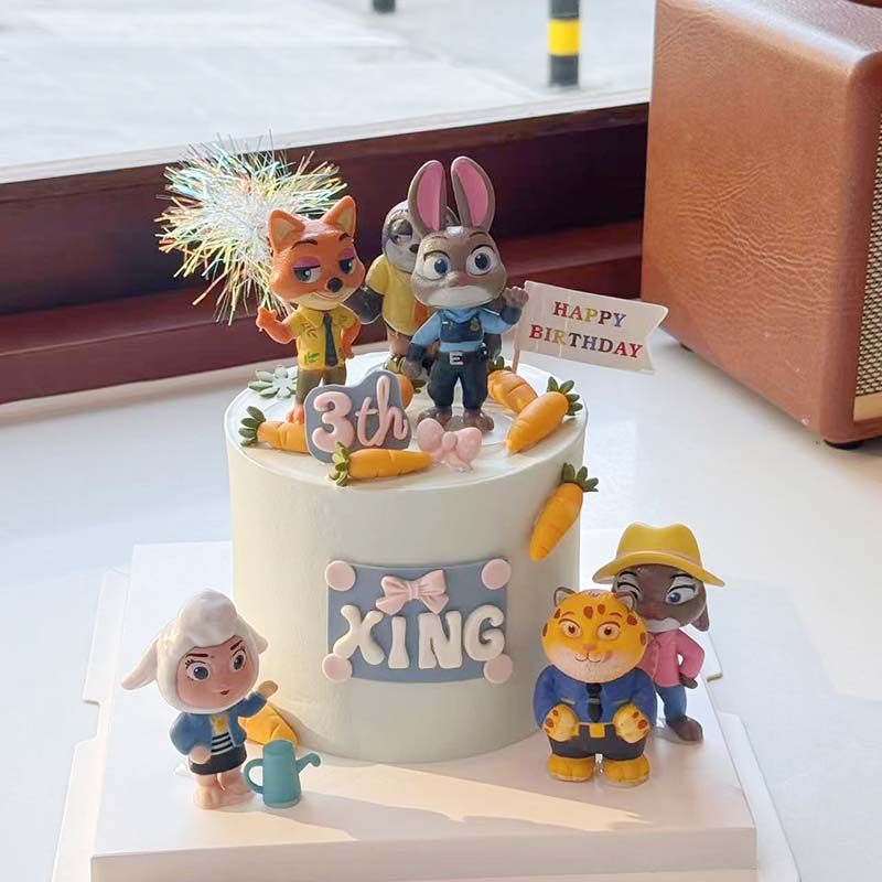 网红疯狂动物城蛋糕装饰朱迪尼克狐可爱兔子警官生日甜品装扮摆件,节庆用品/礼品,蛋糕/烘焙装饰用品,淘宝优惠券,粉丝福利购,淘宝优惠卷