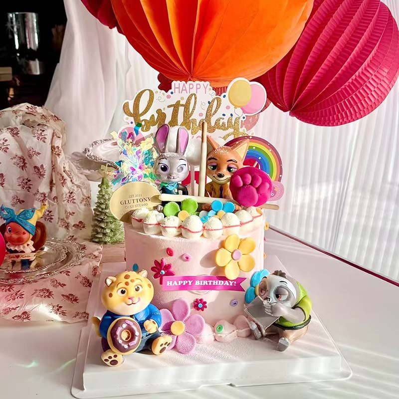 网红疯狂动物城蛋糕装饰朱迪尼克狐可爱兔子警官生日甜品装扮摆件,节庆用品/礼品,蛋糕/烘焙装饰用品,淘宝优惠券,粉丝福利购,淘宝优惠卷