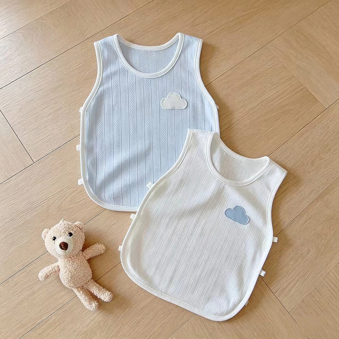 彩棉夏季新生婴儿琵琶衣背心纯棉薄款男女宝宝衣服无袖坎肩吊带衫
